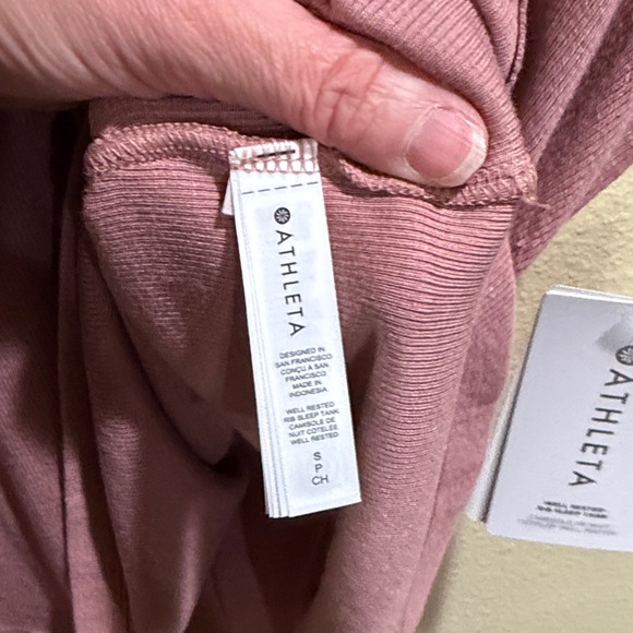 NWT Athleta Size Small Well Rested Rib Sleep Tank - Picture 6 of 6
